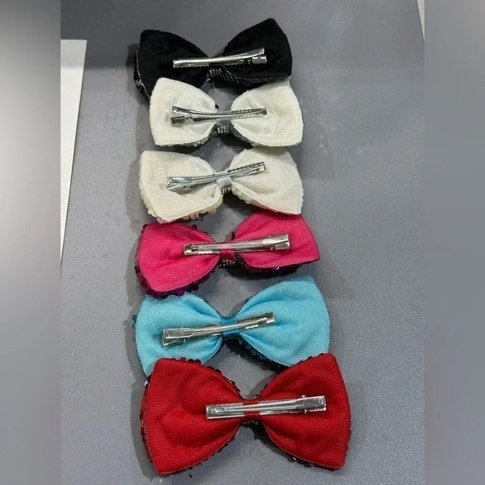NEW Hair Accessories Bow Clips set of‎ 6